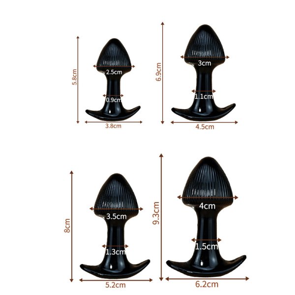 (image for) Mushroom Head TPE Anal Plug Kit