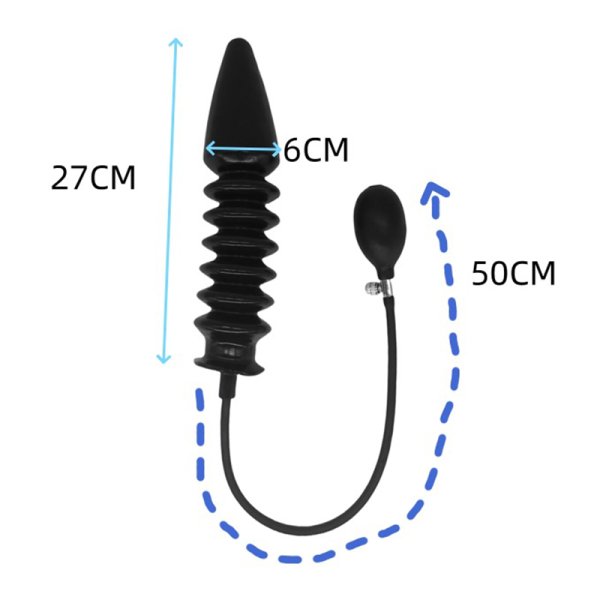(image for) Large Latex Inflatable Rocket Anal Plug