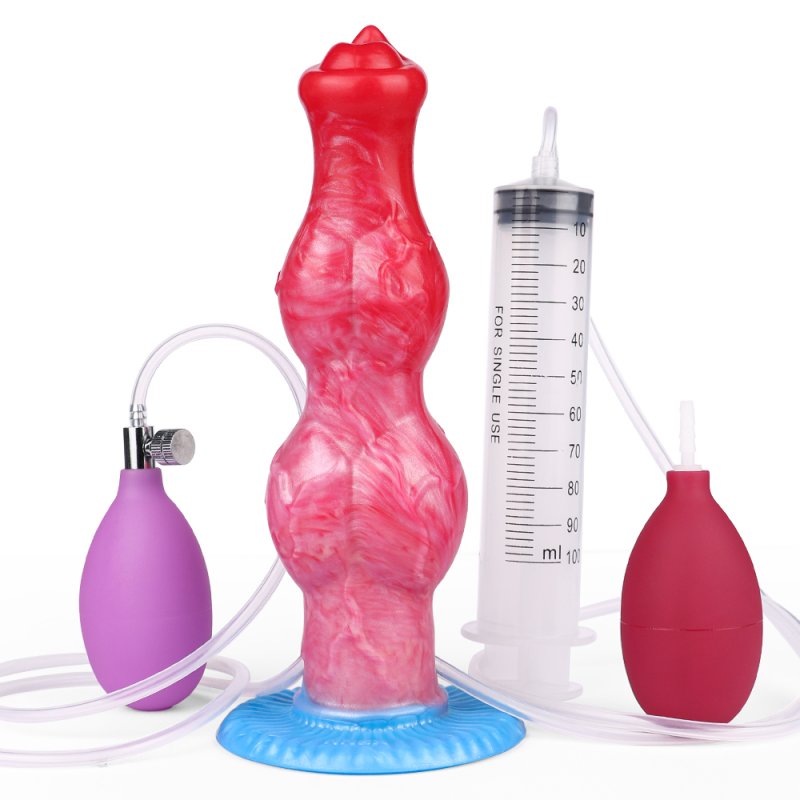 (image for) Squirting Inflatable Fantasy Dildo - Knot