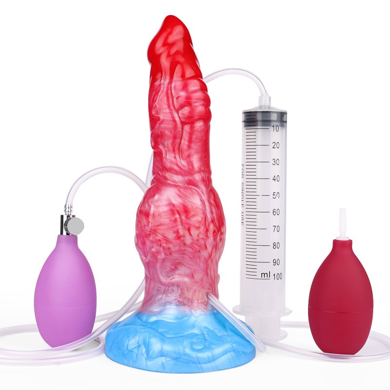 (image for) Squirting Inflatable Fantasy Dildo - Wolf Dick