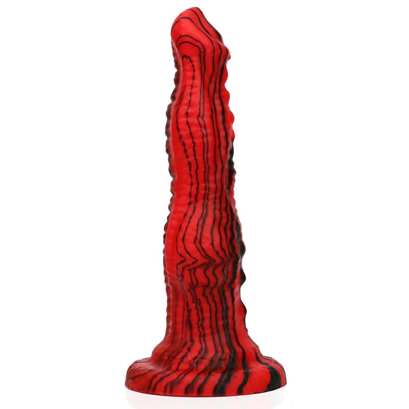 (image for) Red & Black Silicone Dildo