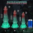 (image for) Ghostly Crimson Red Green Fantasy Dildo