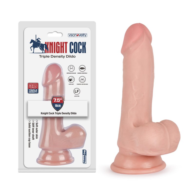 (image for) 7.5\" Knight Cock 3D Triple Density Dildo