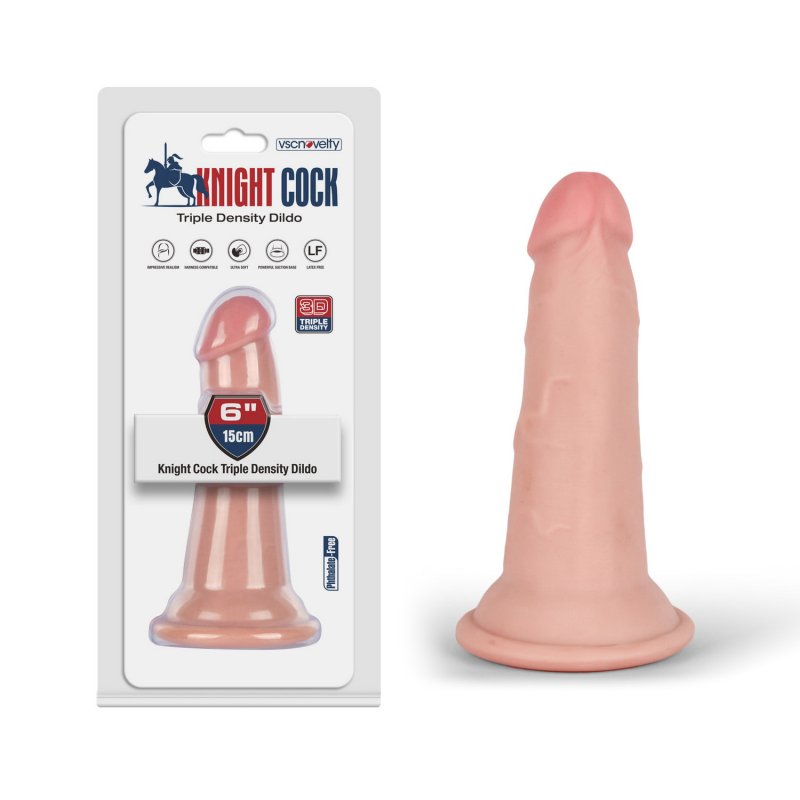 (image for) 6\" Knight Cock 3D Triple Density Dildo