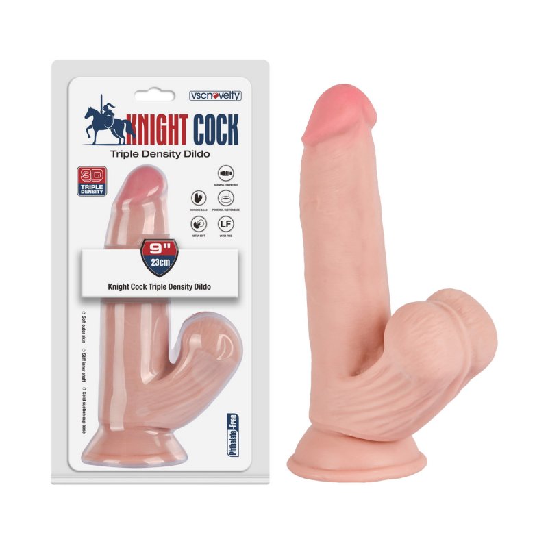 (image for) 9\" Knight Cock 3D Triple Density Dildo