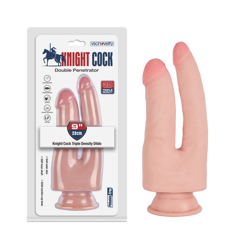 (image for) 9\" Knight Cock 3D Triple Density Double Penetrator