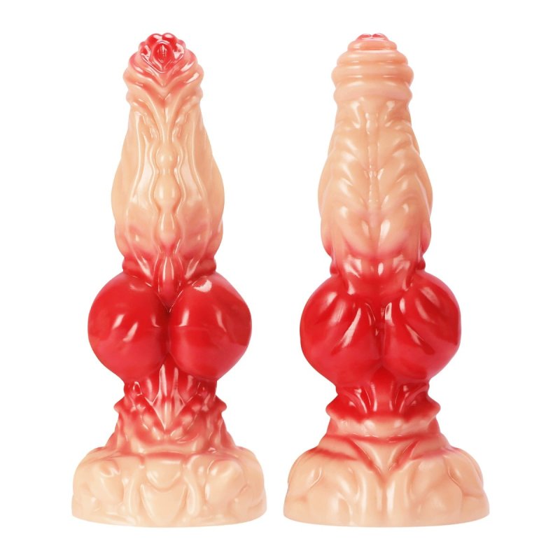 (image for) Knotted Realistic PVC Double Color Dildo