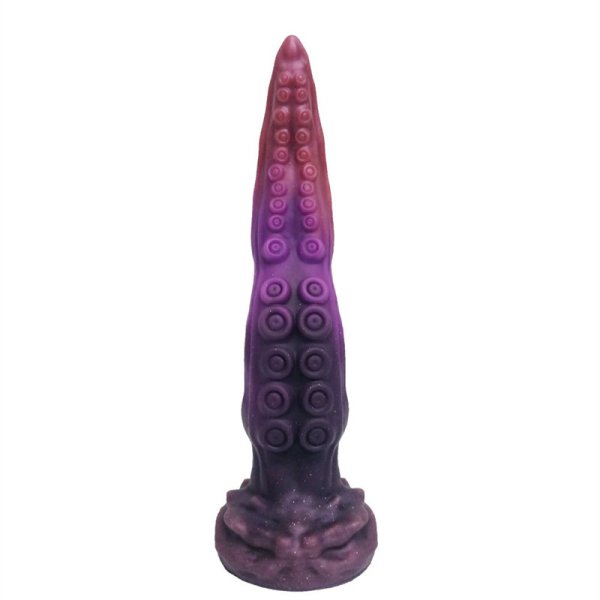 (image for) Purple Silicone Tentacle Dildo 10 Inches