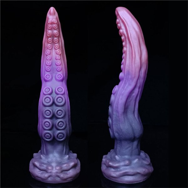 (image for) Purple Silicone Tentacle Dildo 10 Inches