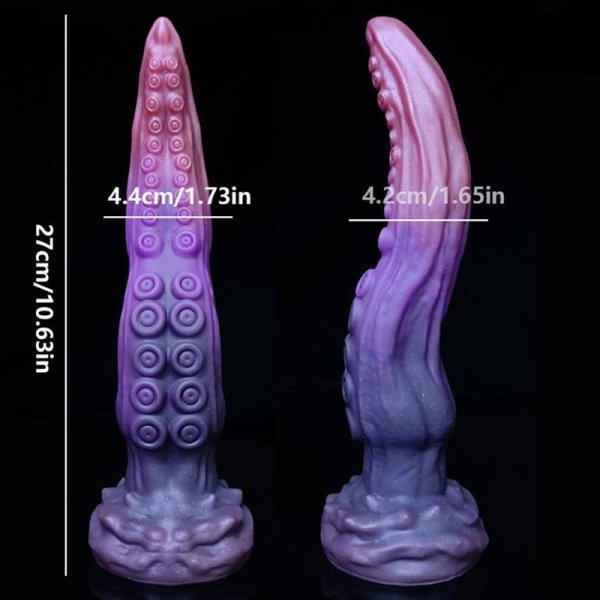 (image for) Purple Silicone Tentacle Dildo 10 Inches