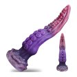 (image for) Purple Silicone Tentacle Dildo 10 Inches