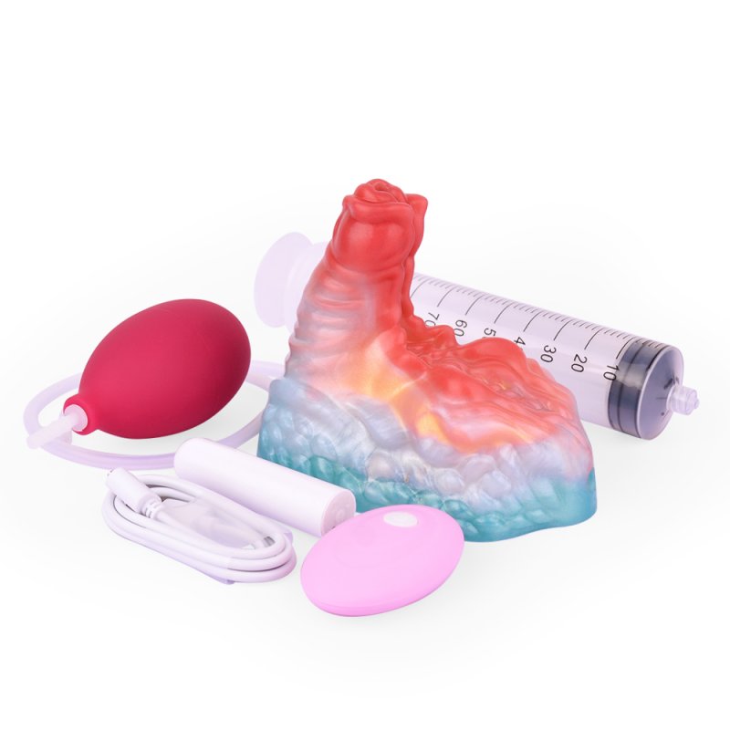 (image for) Luminous Squirting Dragon Dildo Sex Grinder - D