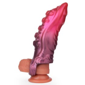 Monster Silicone Cock Sleeve in Rose