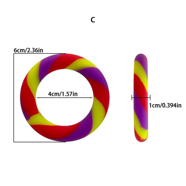 (image for) Mixed Color Silicone Cock Ring