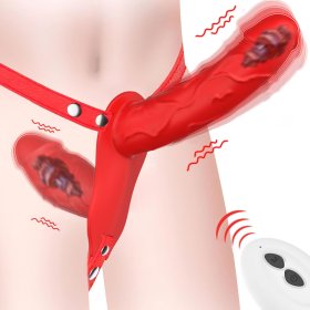 Strap On Double-Ended Vibrating Dildo