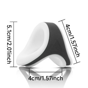 Silicone Double Color Penis Ring - White