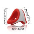 (image for) Silicone Double Color Penis Ring - Red