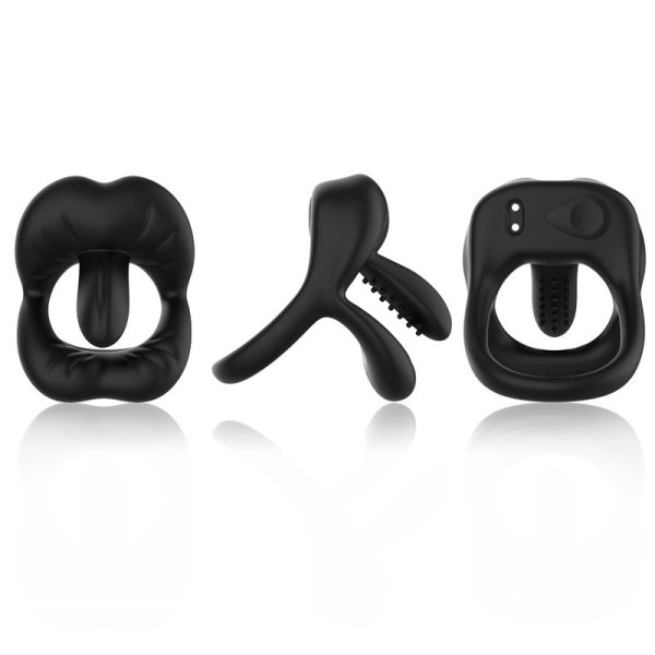 (image for) Lips Tongue Erection Enhancer Vibration Cock Ring