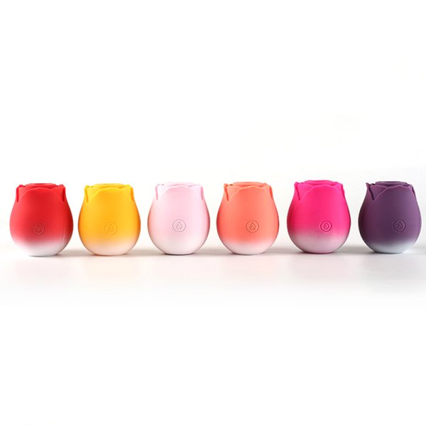 (image for) Gradient Colored Suction Rose Vibrator