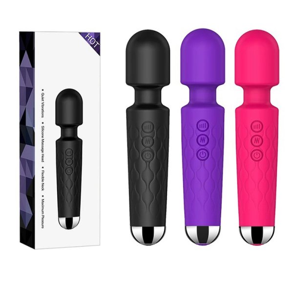 (image for) Rechargeable Magic Wand Vibrator - 20 Vibration Modes