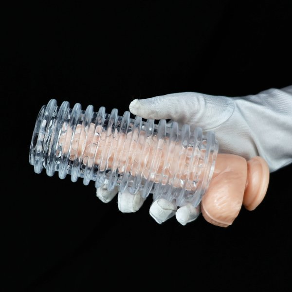 (image for) Clear Textured Pleasure Enhancing Male Stroker