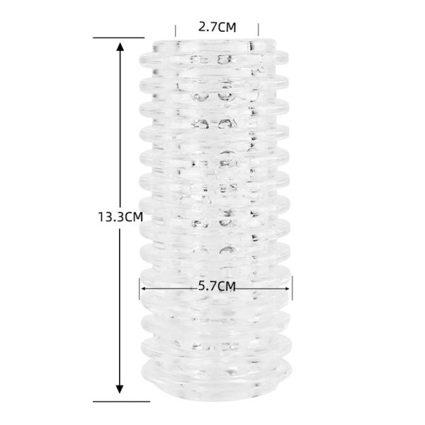 (image for) Clear Textured Pleasure Enhancing Male Stroker