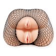 (image for) Vagina & Anal Lifelike Vibrating Fishnet Ass
