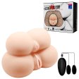(image for) Vagina & Anal Lifelike Vibrating Fishnet Ass