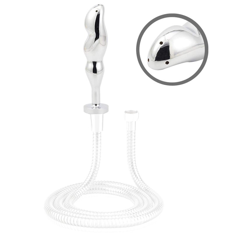 (image for) Water Dildo Steel Tip Shower Enema Irrigator