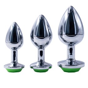 Flashing Light Stainless Steel Butt Plug