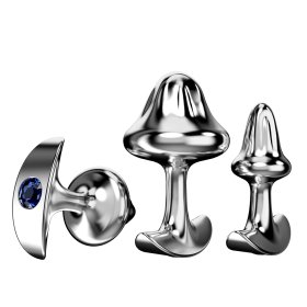 Mushroom Jewelry Metal Butt Plug