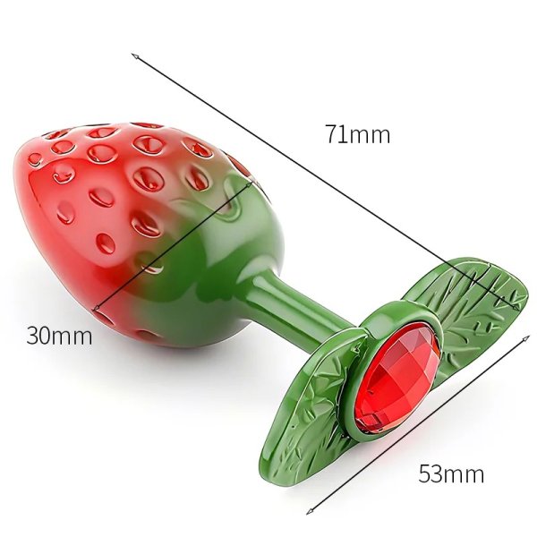 (image for) Sweet Strawberry Butt Plug With Gemstone