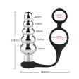 (image for) Vibrating Anal Beads With Cock And Ball Rings
