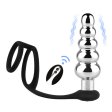 (image for) Vibrating Anal Beads With Cock And Ball Rings