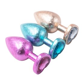 Ice Flowers Butt Plug - Heart Diamond