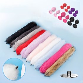 Detachable Colorful Tail Silicone Butt Plug