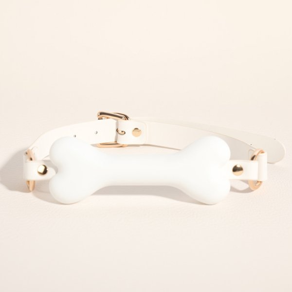 (image for) White & Pink Fairy Leather Bit Gag