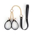 (image for) Real Leather Handcuffs With Leash