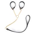 (image for) Real Leather Handcuffs With Leash