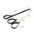 (image for) Real Leather Handcuffs With Leash