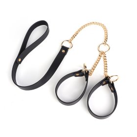 Real Leather Handcuffs With Leash