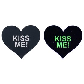Glow In The Dark Kiss Me Heart Nipple Pasties