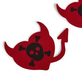Skull And Crossbones Devil Heart Pasties