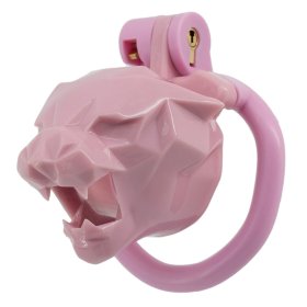 Leopard Head Chastity Cage