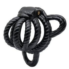 Rope Chastity Cage With Strap