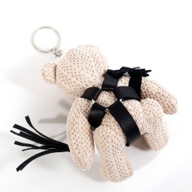 Fetish Teddy Bear Keyring - Punk Shoulder
