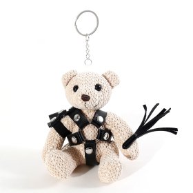 Fetish Teddy Bear Keyring - Punk Shoulder