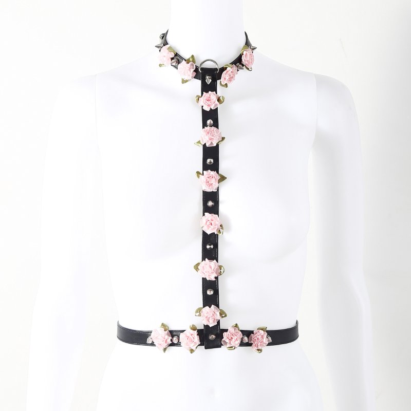 (image for) Rose Collar to Waist Bondage Harness