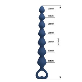 10.5" Silicone Heart Anal Beads