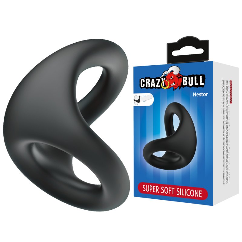 (image for) Silicone Double Cock Ring - Nestor